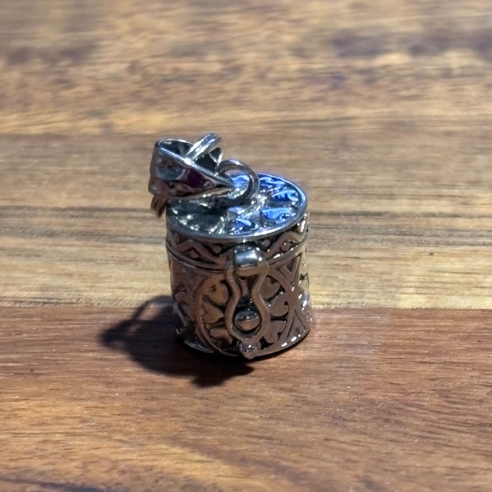 Sterling Silver Prayer Box Charm/Pendant